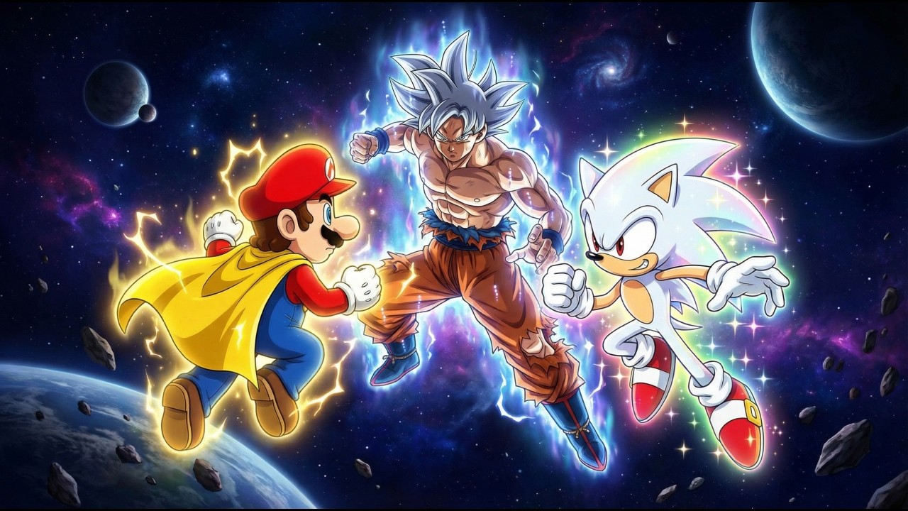 Mario Vs Sonic Vs Goku | Sprite Animation