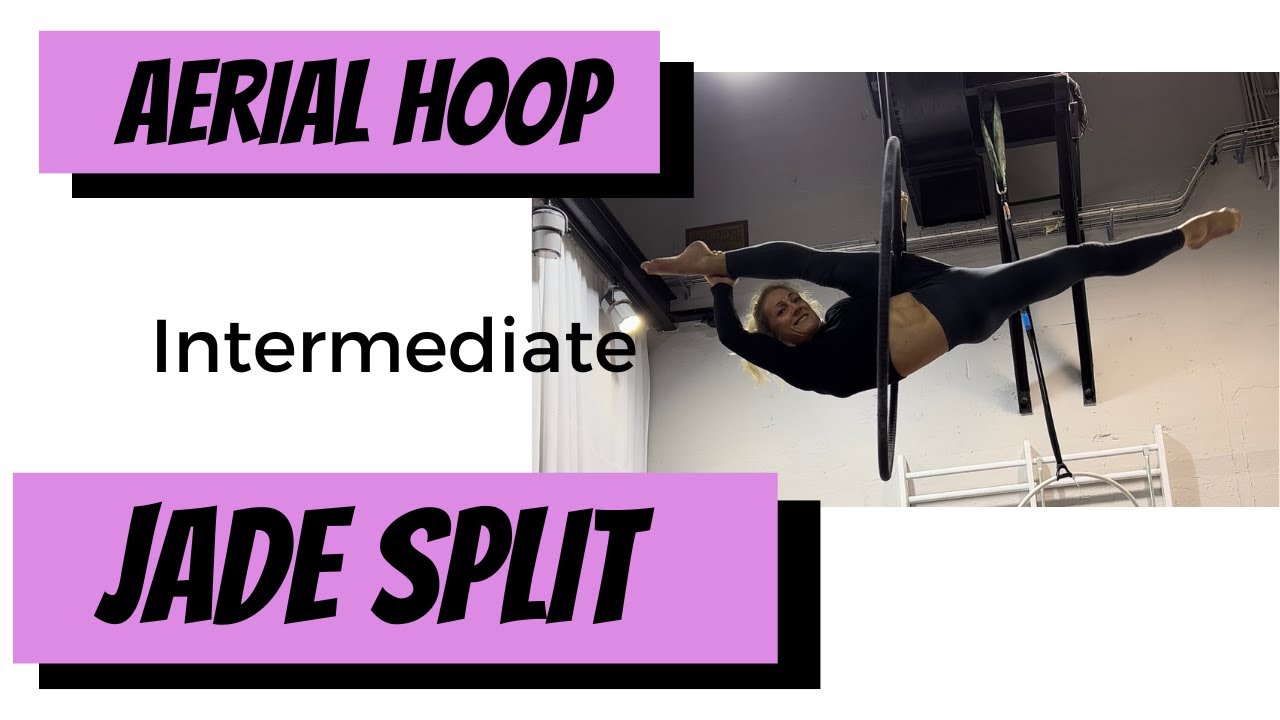 How to do a Jade split, holding the sling on aerial hoop / Lyra