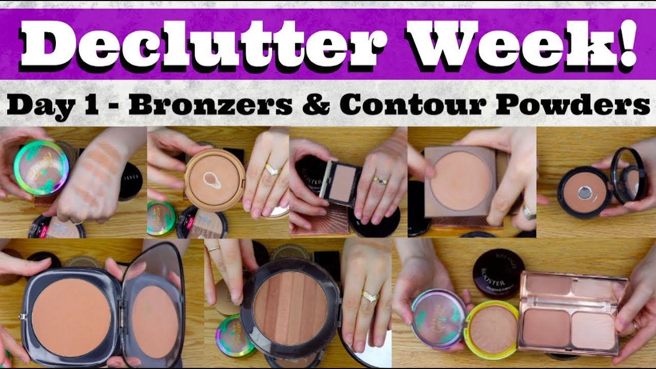 Declutter Week! | Day 1 - Bronzers and Contour Powders | Swatches