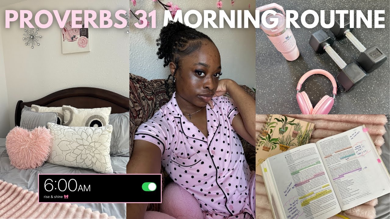 My 6am PROVERBS 31 Morning Routine ♡ | creating better habits, bible study, cleaning + more!