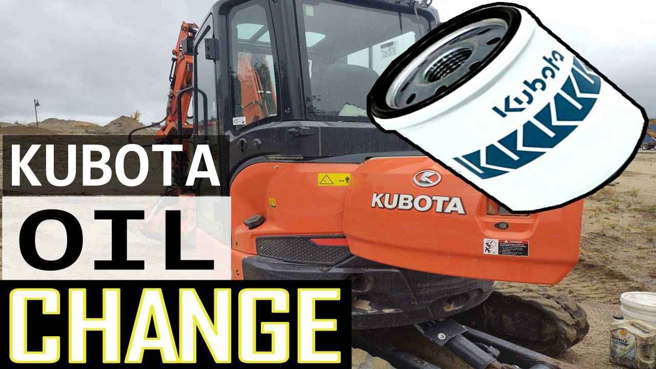 KUBOTA Mini EXCAVATOR ENGINE OIL CHANGE | KUBOTA U35-4