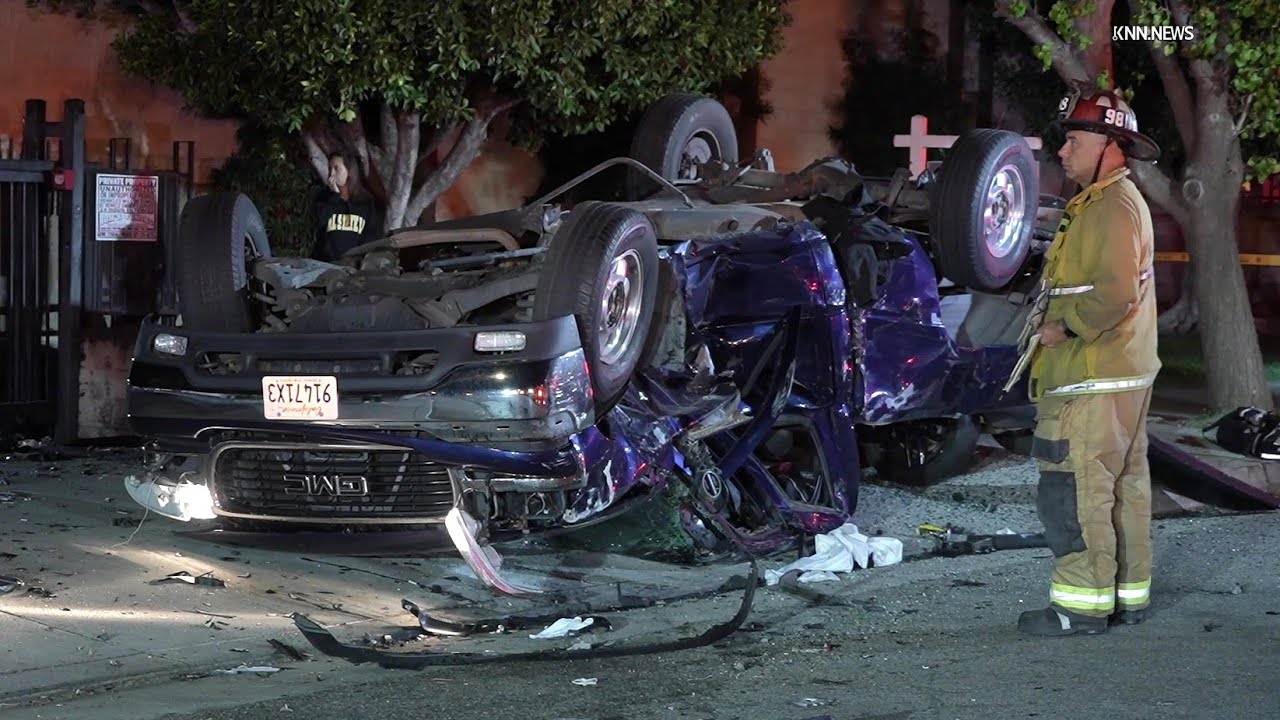 2-Vehicle Injury Traffic Collision Involves Rollover in Pacoima