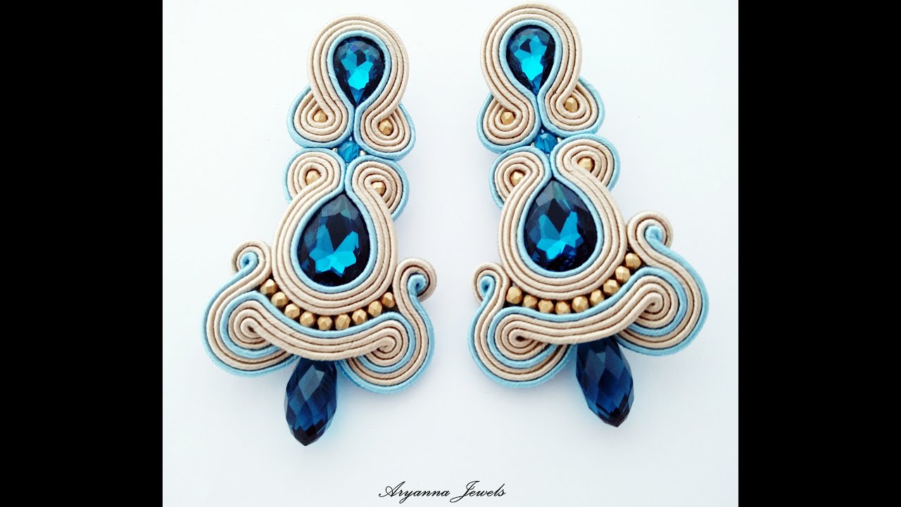 Progetto orecchini Atena - drowing soutache earring