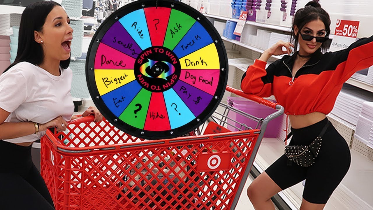 SPIN THE MYSTERY WHEEL Challenge In TARGET (1 SPIN = 1 DARE)