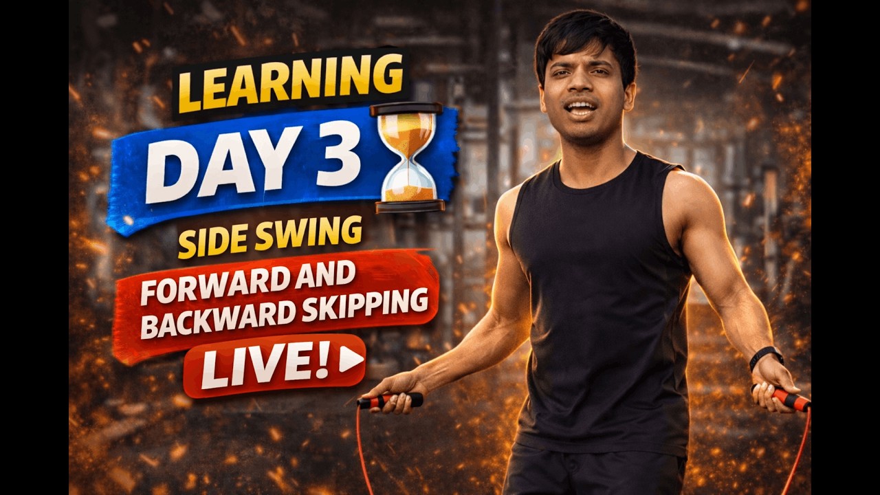 Daily Jump Rope Live | Beginner Level Training| side swing , forward and backward jump
