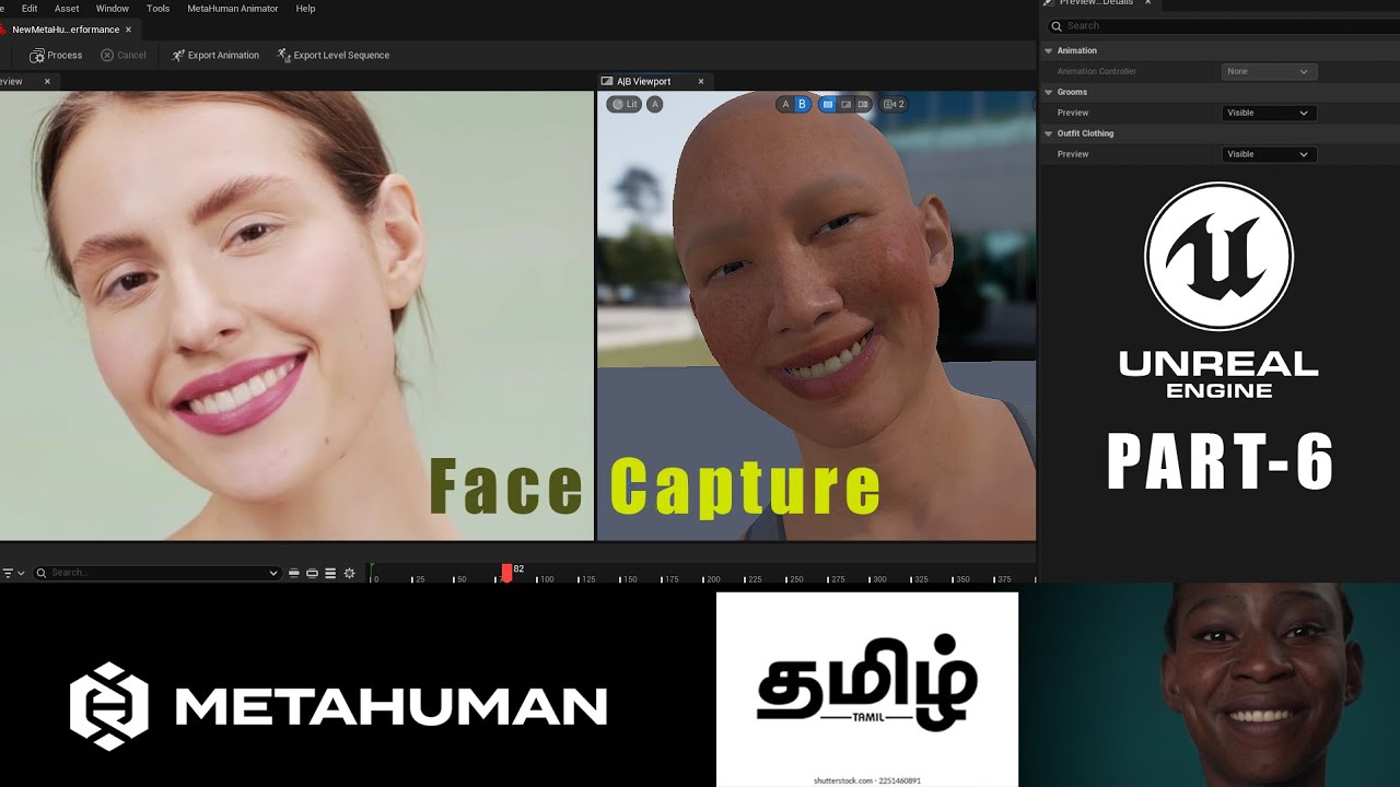 Unreal Engine 5 Face Capture Animation Tamil Tutorial | Part - 6 | Nigesh