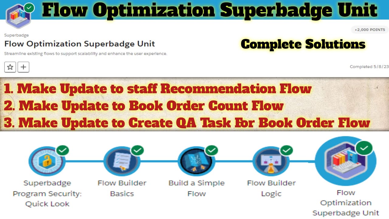 Flow Optimization Superbadge Unit || Salesforce Trailhead || Complete Solutions