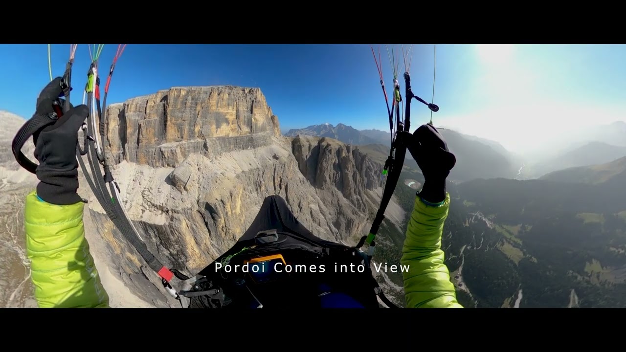 Paragliding XC ,Col Rodella, Dolomites, Oct 2023, BGD Base 2