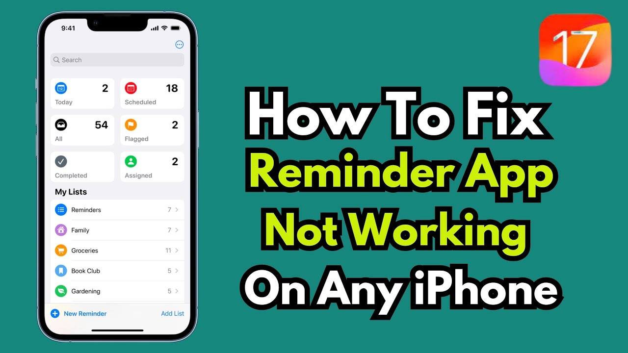 How To Fix Reminder App Not Working On iOS 17 ! Reminder App Keeps Crashing On iPhone Not Syncing