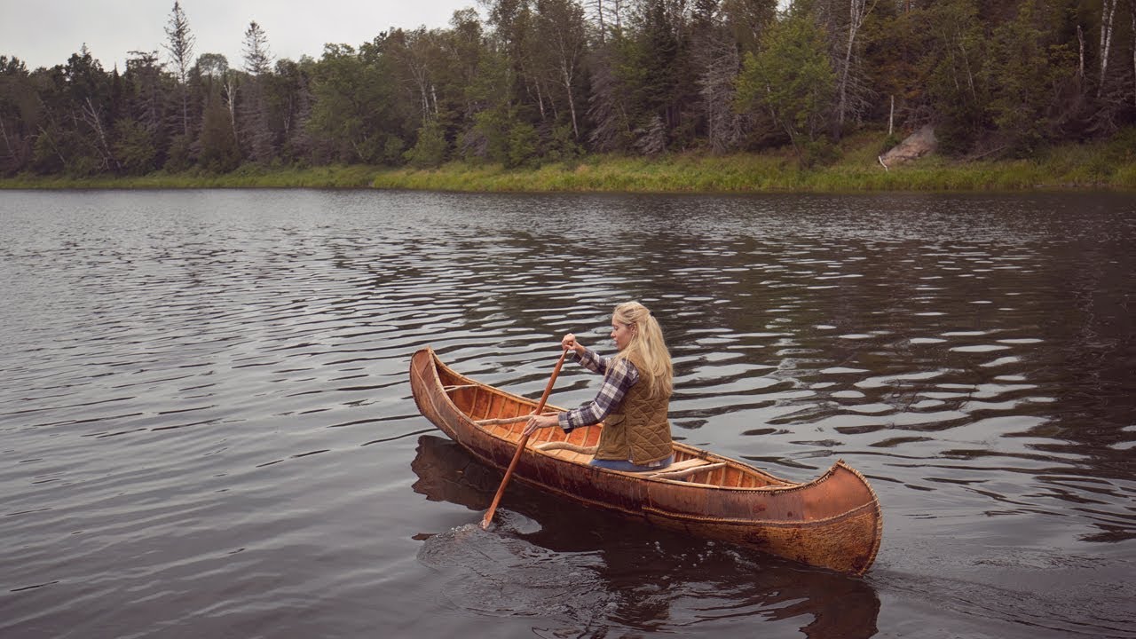 Paddling Tom Byers Personal Birchbark Canoe