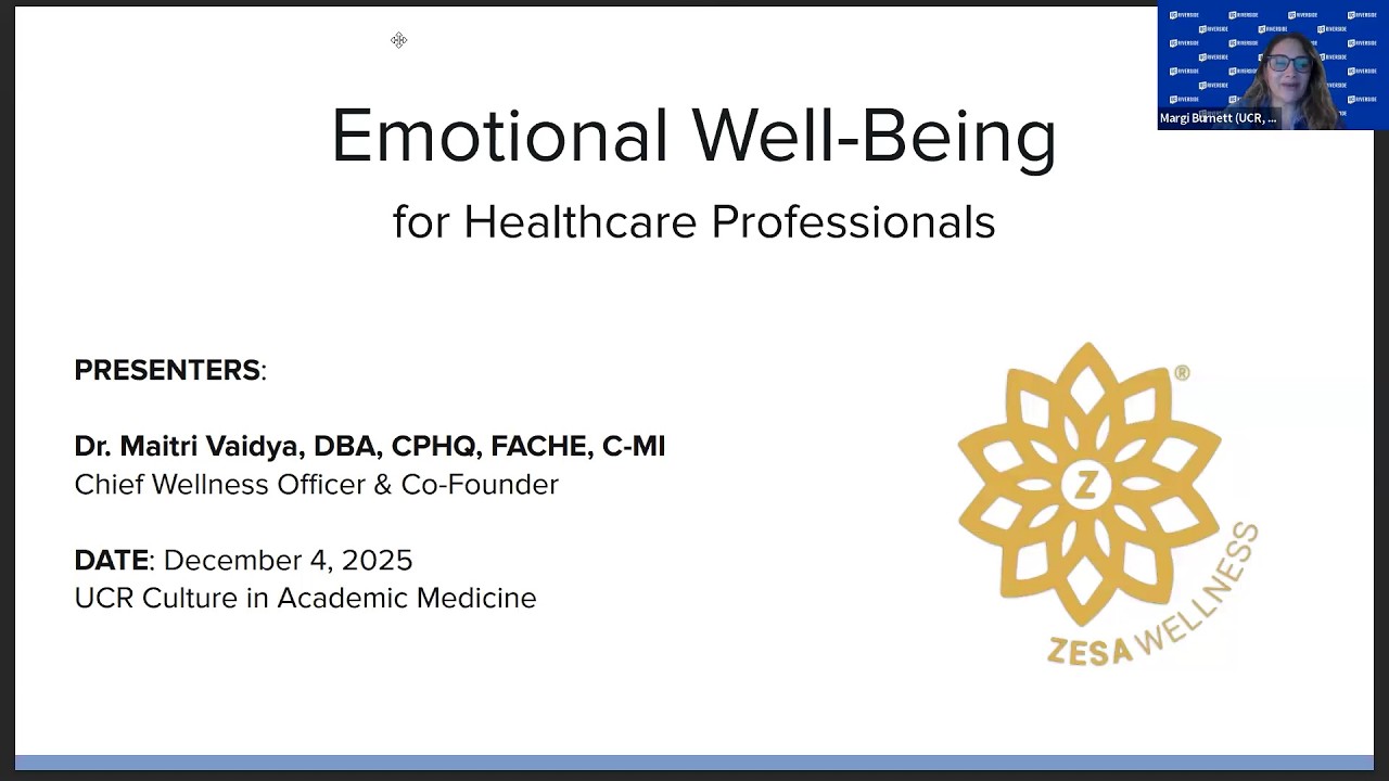 Emotional Wellbeing for Healthcare Professionals - Dr.  Maitri Vaidya