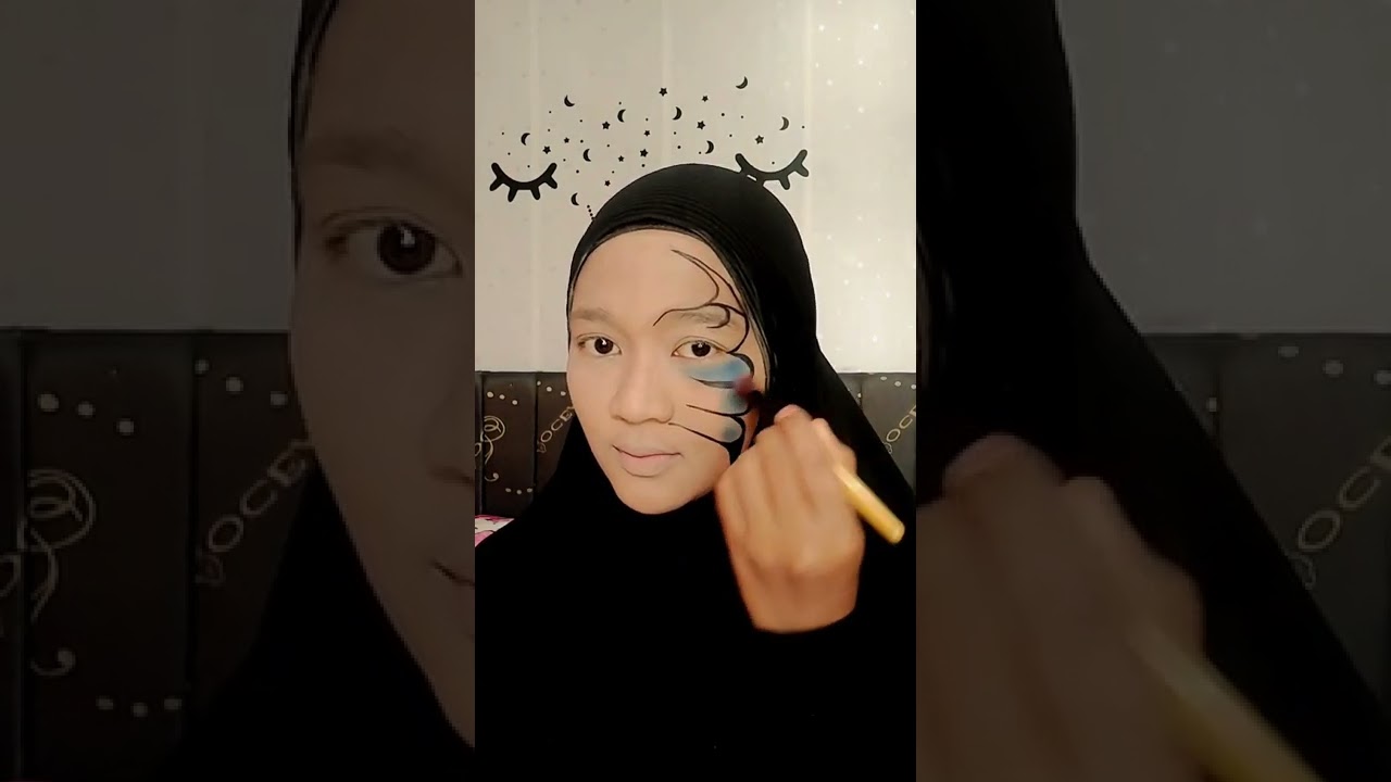 tutorial makeup karakter kupu-kupu by Yenhy Deswita