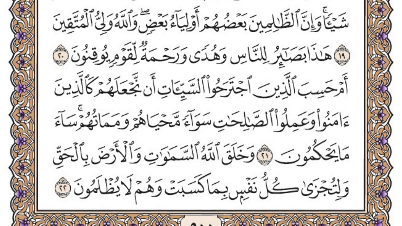 سورة الجاثية مكتوبة / محمد أيوب