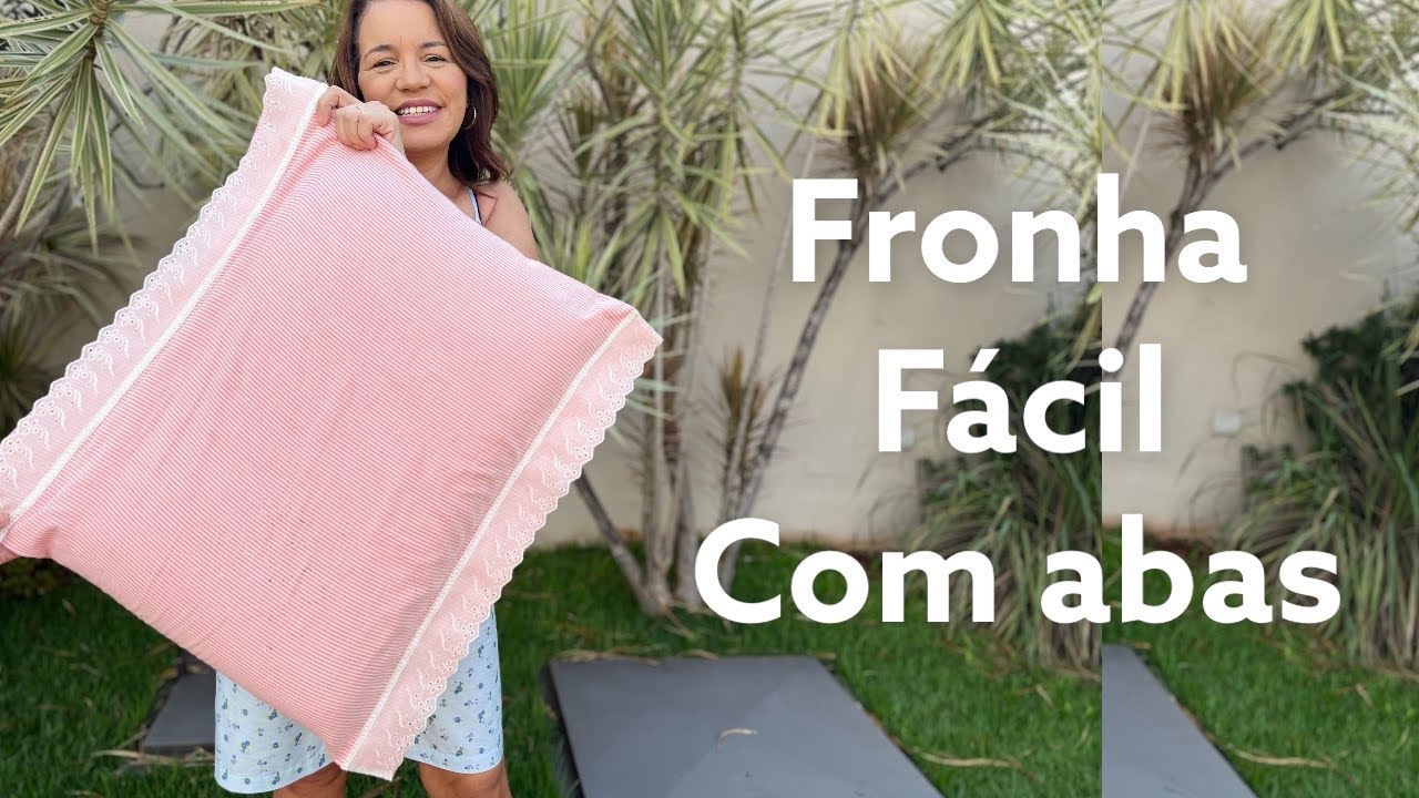 Como fazer lindas capas de travesseiro/fronhas com abas com bordado inglês. Easy pillow case DIY