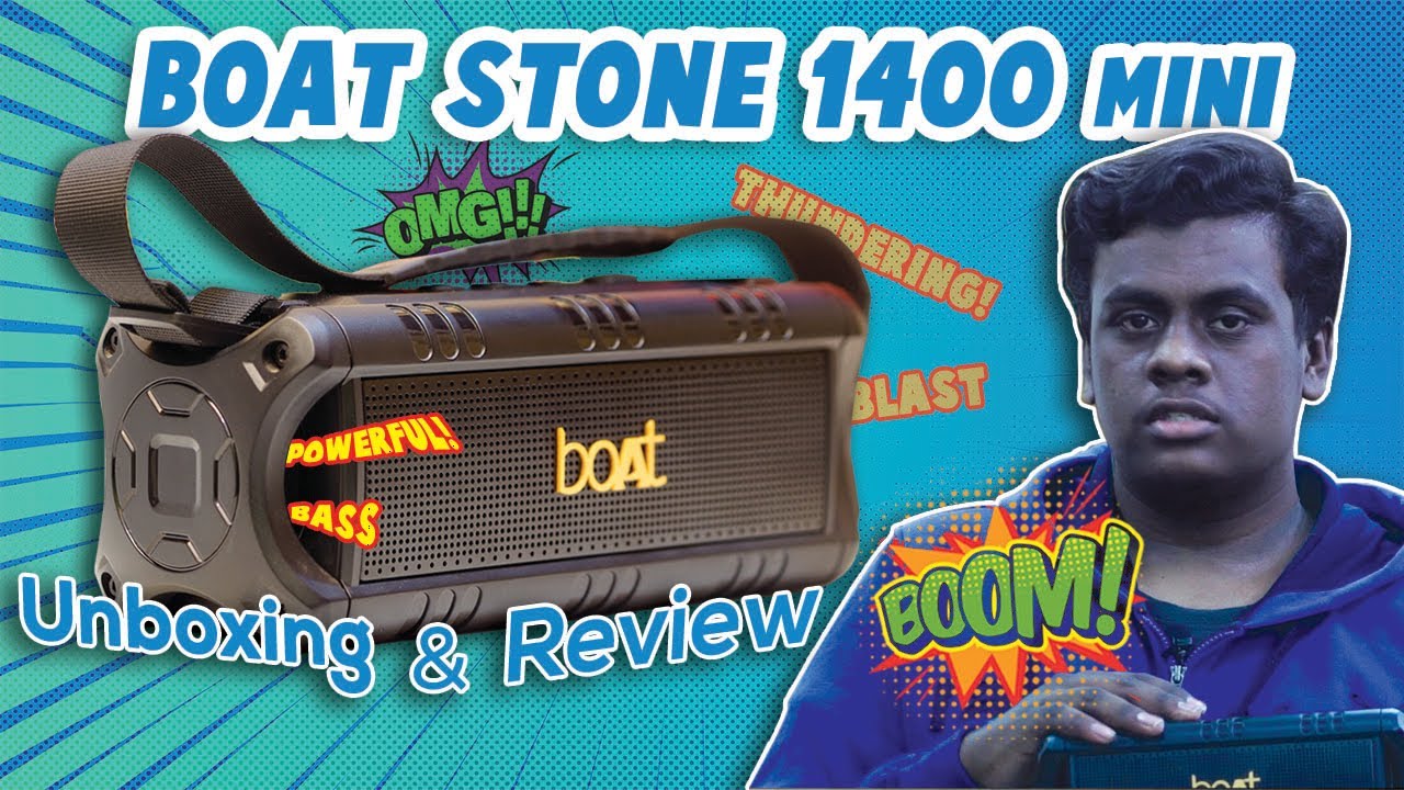 Boat Stone 1400 mini Bluetooth Speaker Review | Unboxing and Honest Review | 18W Sound, Twin EQ Mode