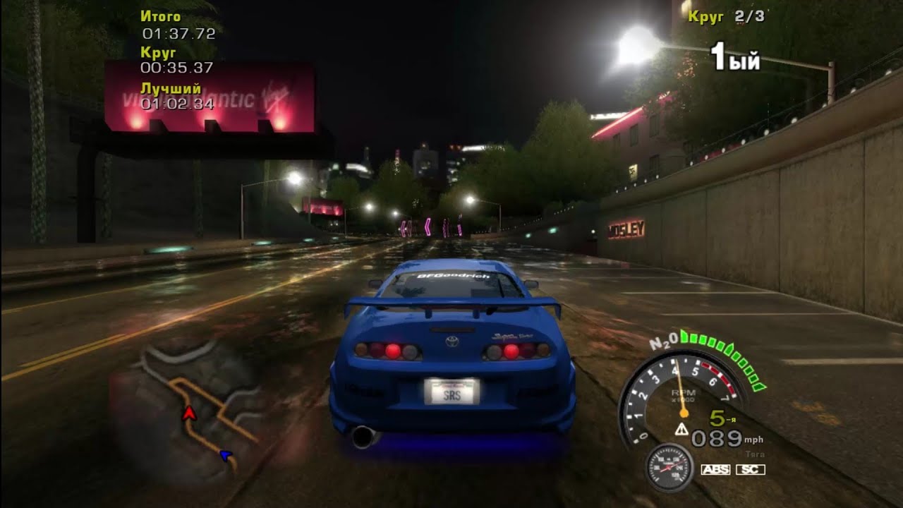 SRS Street Racing Syndicate Supra RZ Прохождение раундов без урона