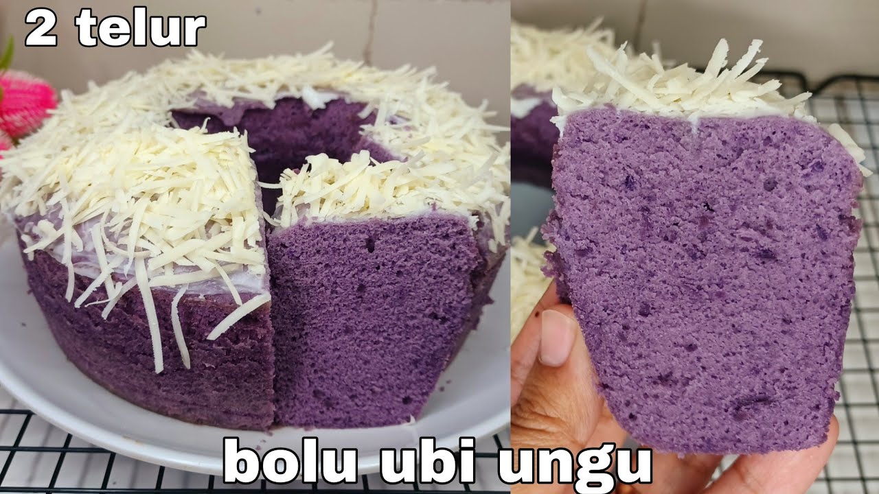 resep bolu ubi ungu jualanku bikin pelanggan order berkali2 empuk lembut anti gagal | takaran sendok