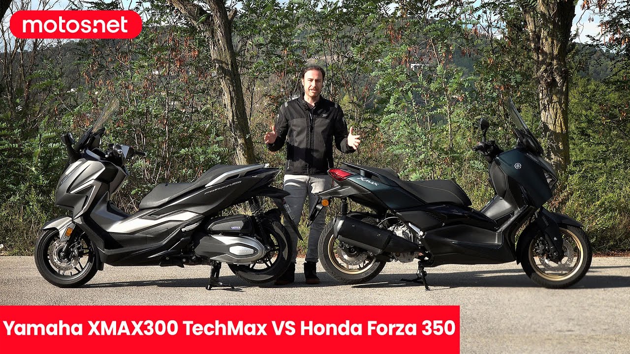 💥Saltan chispas / Yamaha XMAX 300 Tech Max VS Honda Forza 350  / Comparativa / 4K / motos.net