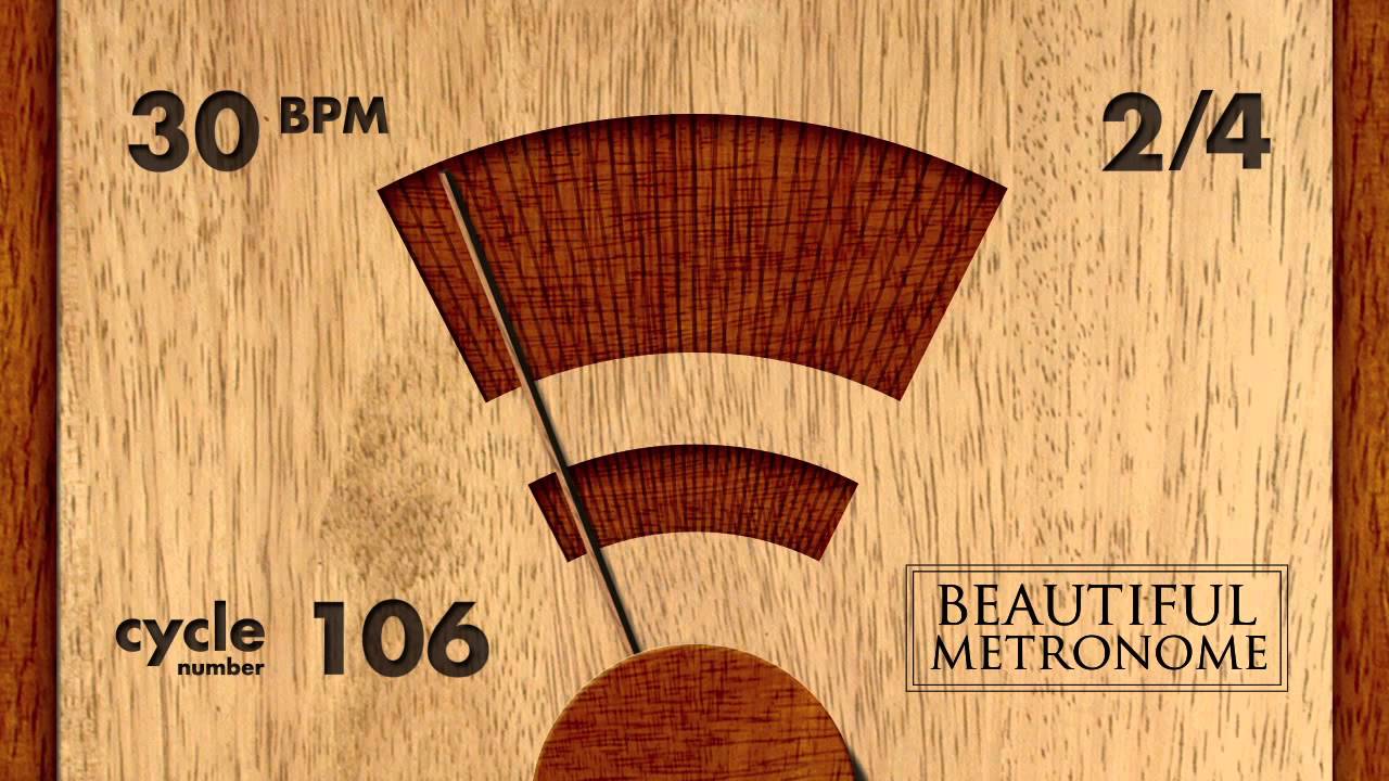 30 BPM 2/4 Wood Metronome HD