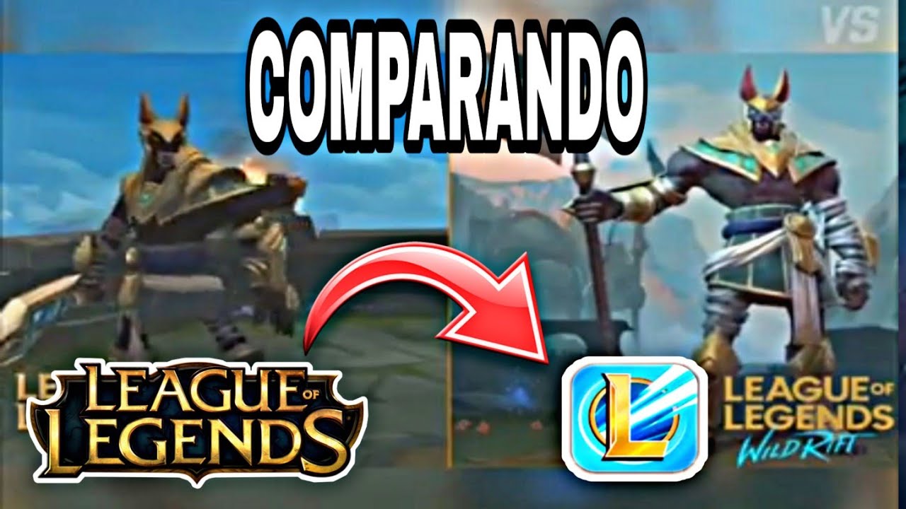 COMPARAC&Atilde;O Com o LOL De PC e O DE CELULAR!! DIFEREN&Ccedil;A INCRIVEL👌🤩