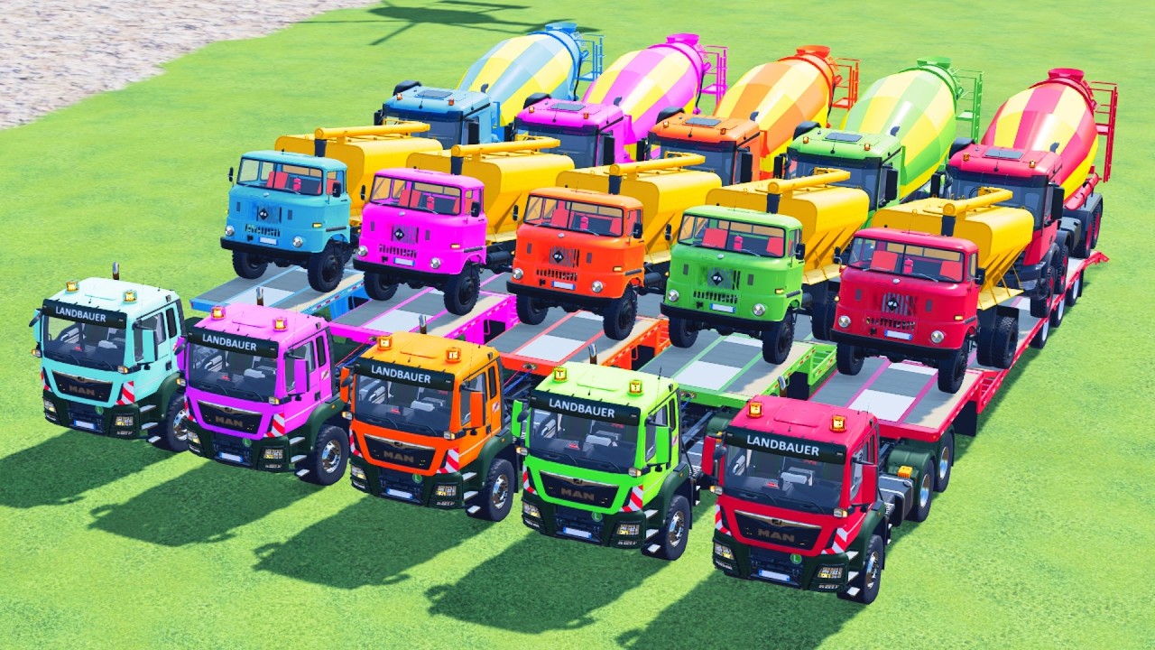 Transporting American Giant Trucks on a Crazy Mission! Farming Simulator 22 #86