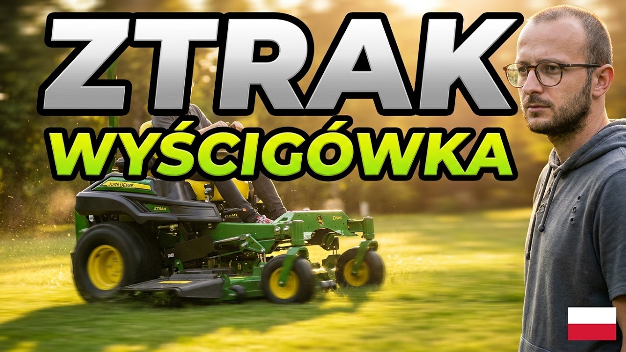 Zerowy promień skrętu 👉John Deere leci jak wyścigówka 🏎  kosiarka JD ZTrak
