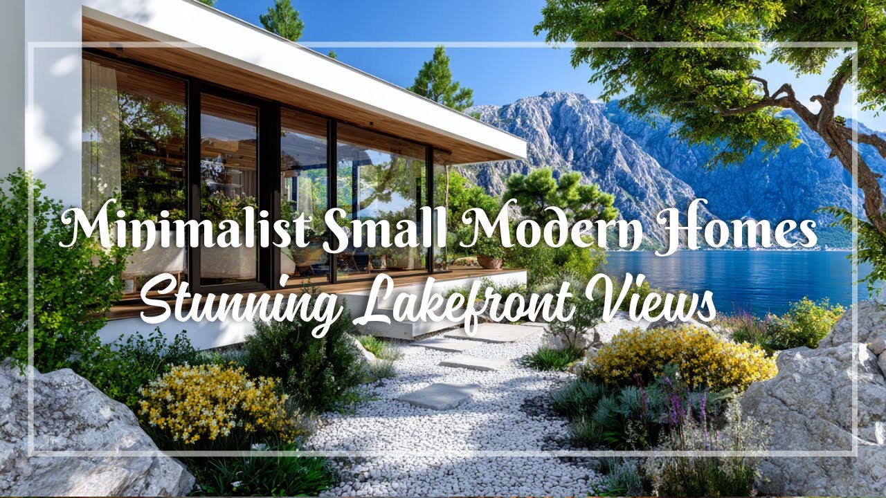 Refined Minimalist Small Modern Homes with Stunning Lakefront Views & Sleek Interiors