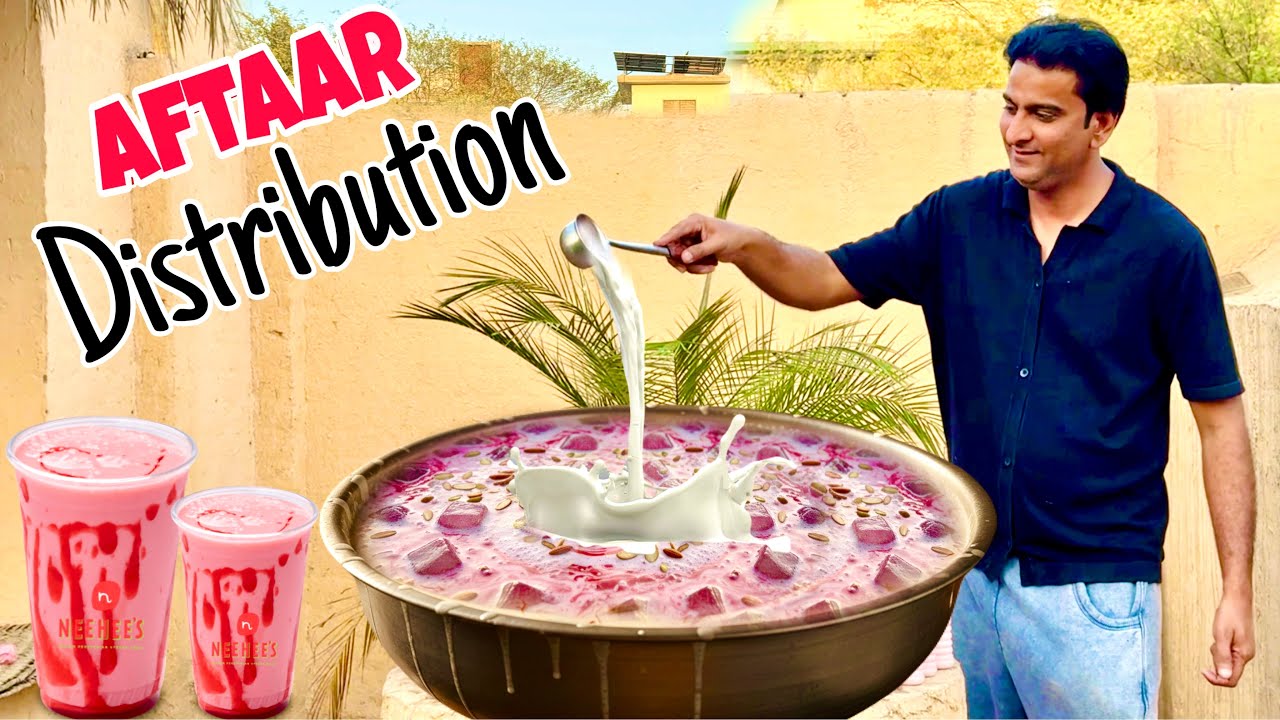 Aftaar Special Drink Bna k Distribute kr dia||Wahab Kamran