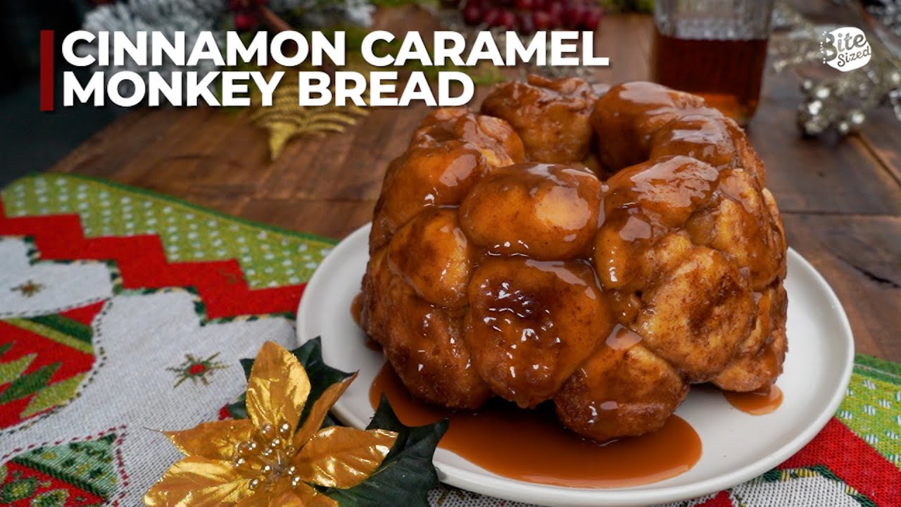 How to Make Cinnamon Caramel Monkey Bread | Sweet and Sticky Holiday Bread Recipe