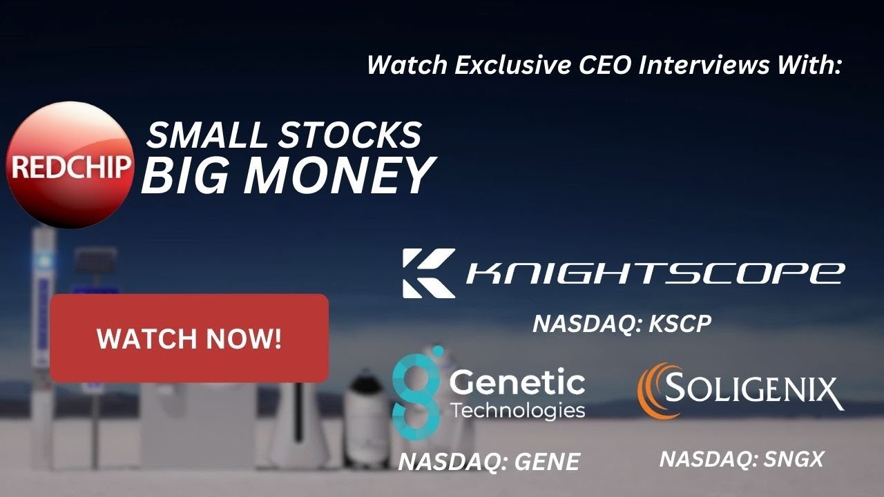 This Week on RedChip TV: KnightScope, Soligenix Inc. & Genetic Technologies