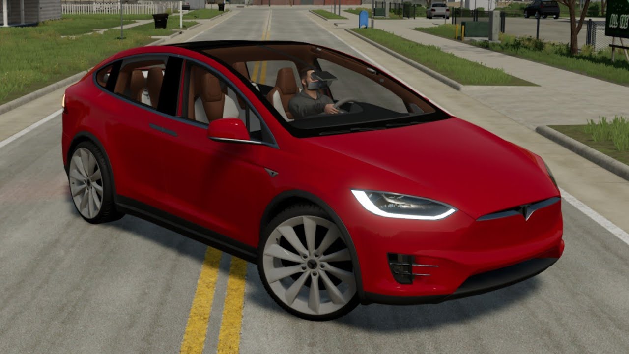 Tesla Model X - Farming Simulator 2022 - Electric Car [FS 22 LS 22 Fast Super Sports Car Mod]