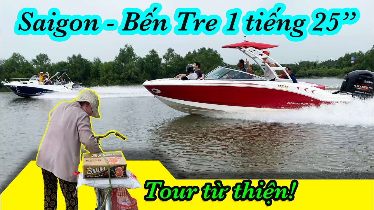 Đi từ thiện bằng Ca Nô 450 mã lực Sài Gòn - Bến Tre chỉ 1 tiếng 25 phút