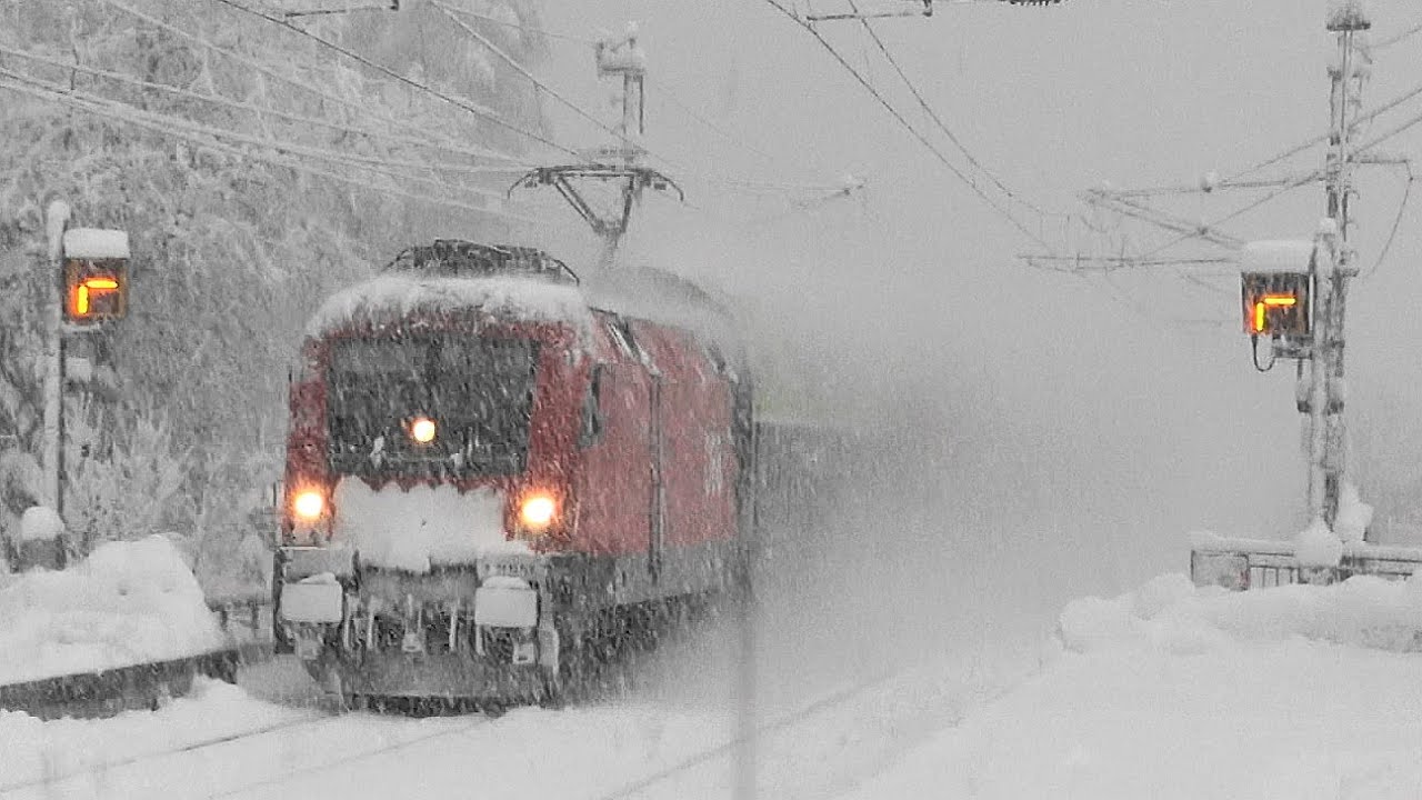 #Schneefall❄❄❄extrem in Vorarlberg am Bahnhaltepunkt Feldkirch Amberg,🐦 Rabe behält die Übersicht.