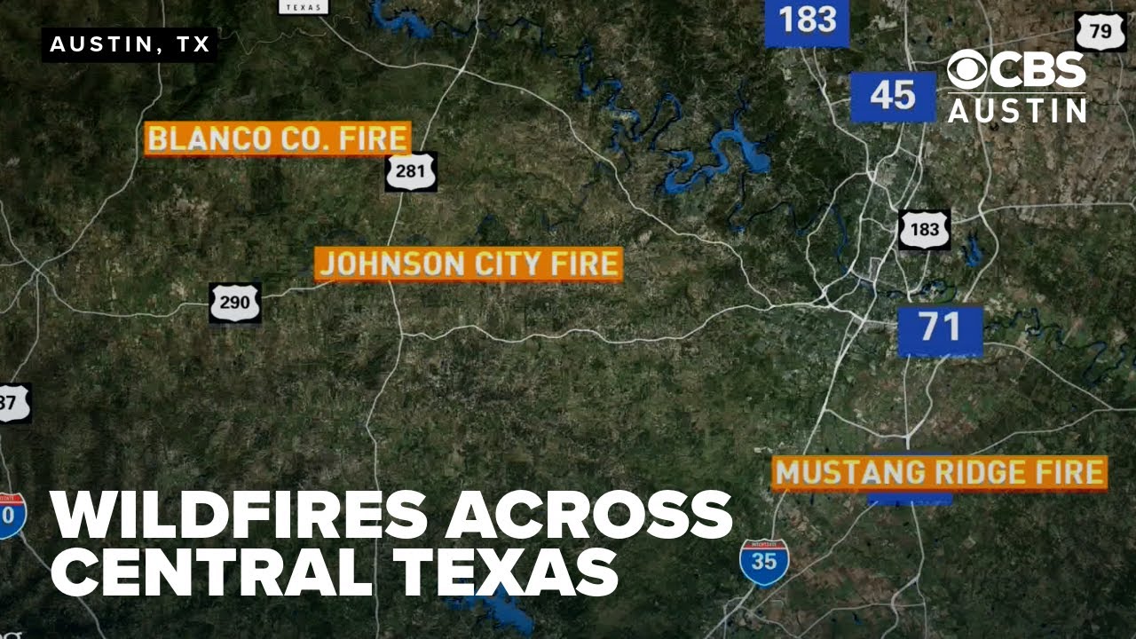 Wildfires ignite across central Texas amid hot, dry conditions