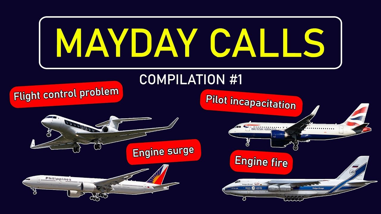 10 REAL MAYDAY calls. Real ATC communications | Compilation #1
