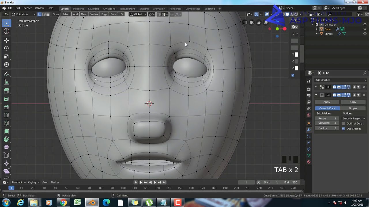 low poly character modeling Part-1 in Blender Tutorial  In Hindi