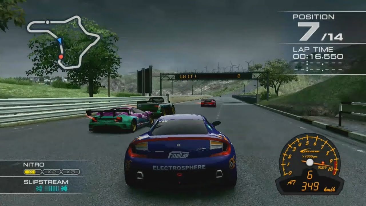Ridge Racer 7 Maker's Trial ASTAROTH with Jujak at Harborline 765 R [Control view]