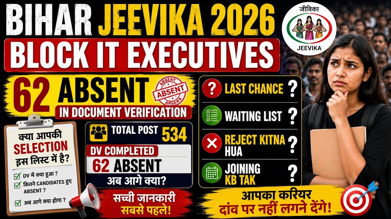 Bihar Jeevika IT Executive Vacancy ||Jeevika Vacancy 2025 || Waiting List Jeevika 2026||Jeevika 2026