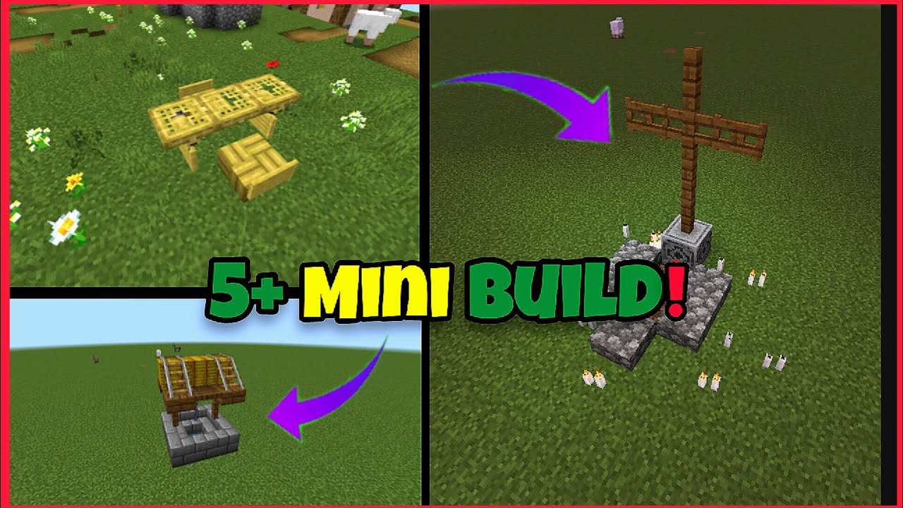 5+ mini build Hack 🤩 🤩 || MINECRAFT BUILD HACK 🥳
