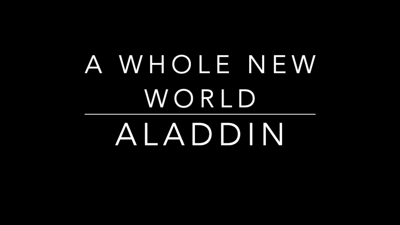 A Whole New World - Aladdin piano accompaniment