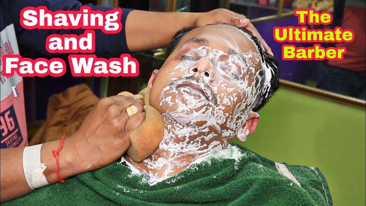 Face Shaving By Indian Barber | Beard Shave and Face Wash | Face Cleansing | The Ultimate Barber
