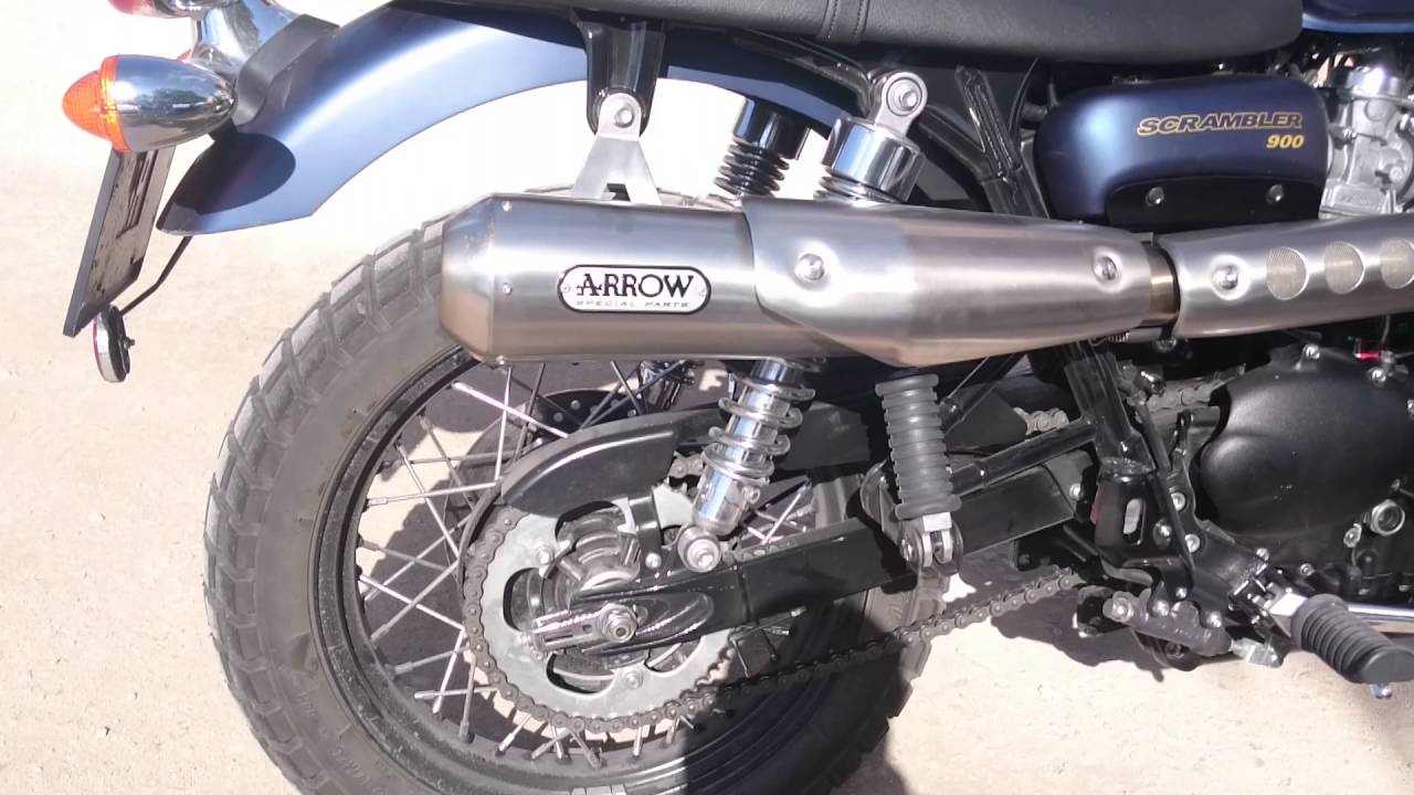 Triumph scrambler 900 + arrow sound test