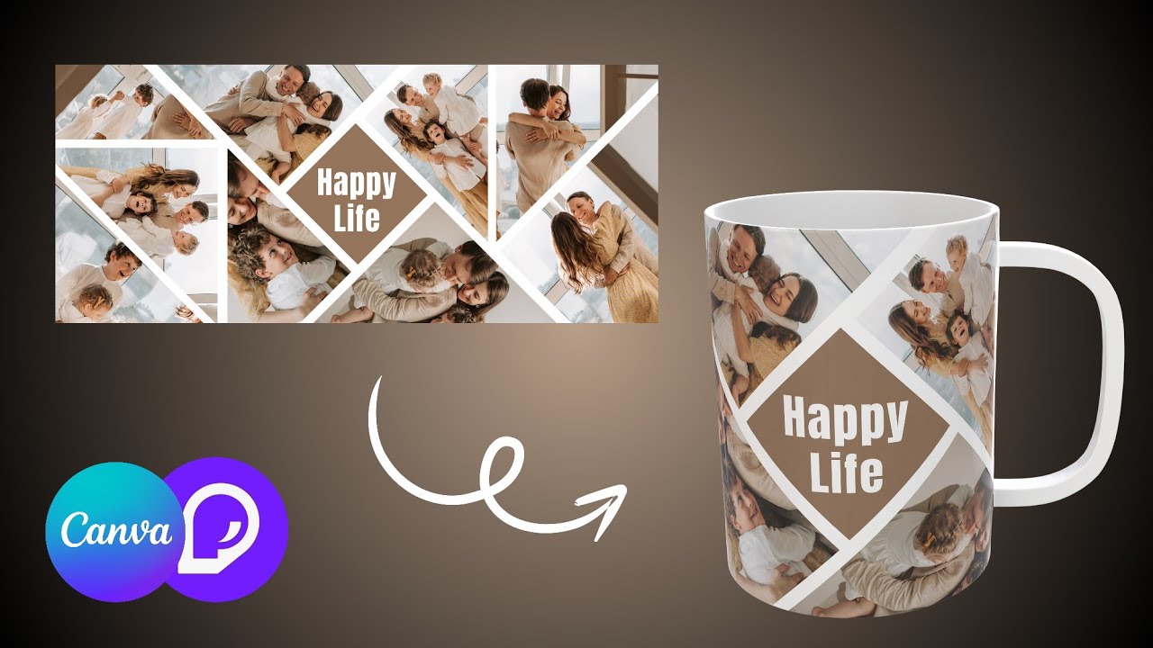 Mug Printing Design using Canva | Customized Mug Printing | Pacdora