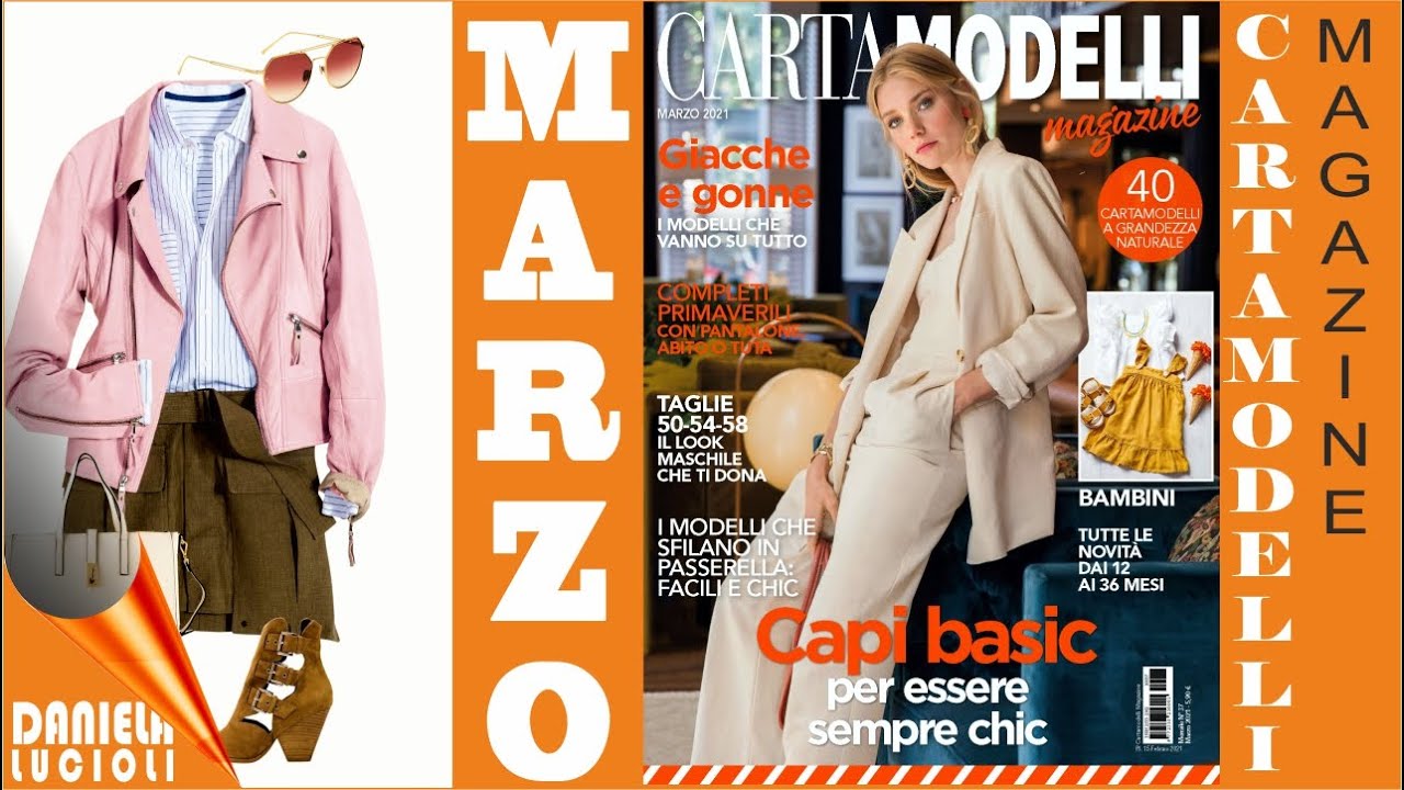 CARTAMODELLI MAGAZINE MARZO 2021 GONNE GIACCHE TAILLEUR PANTALONI BAMBINI 12-36 MESI VIDEO COMPLETO