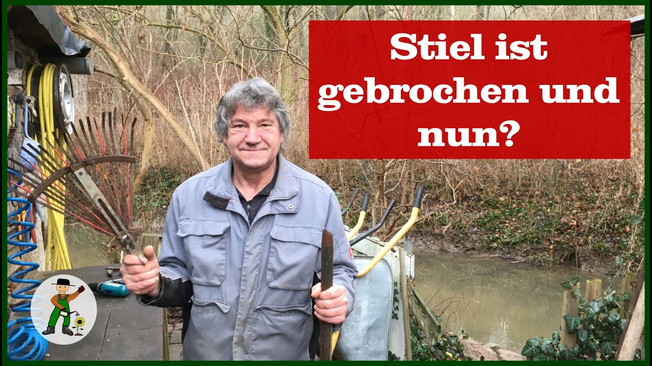 Stiel abgebrochen beim Laubbesen