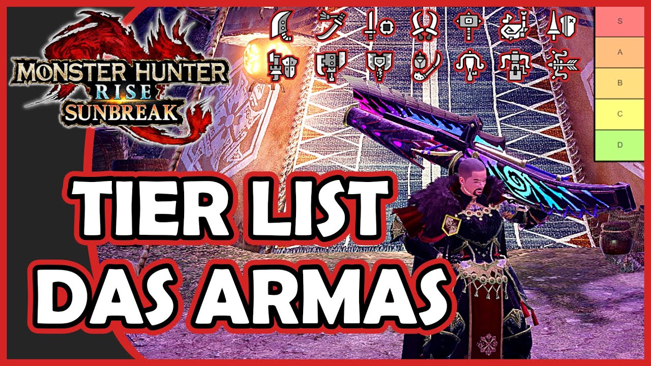 TIER LIST das ARMAS de MONSTER HUTER RISE SUNBREAK  | Depois de 1500 horas de jogo, qual a melhor?