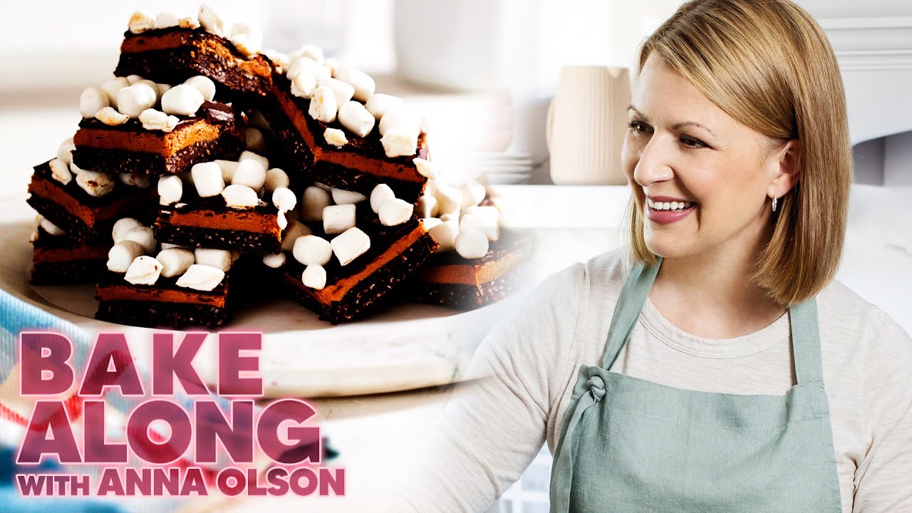 How to Make Hot Chocolate-Flavoured Nanaimo Bars! | Bake Along w/ Anna Olson