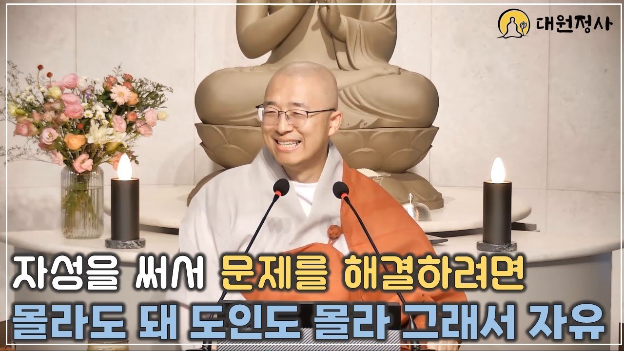 [28] 걱정마 나처럼 도인도 몰라, 모르기에 이토록 자유로워. 자성을 써서 문제를 해결하려면