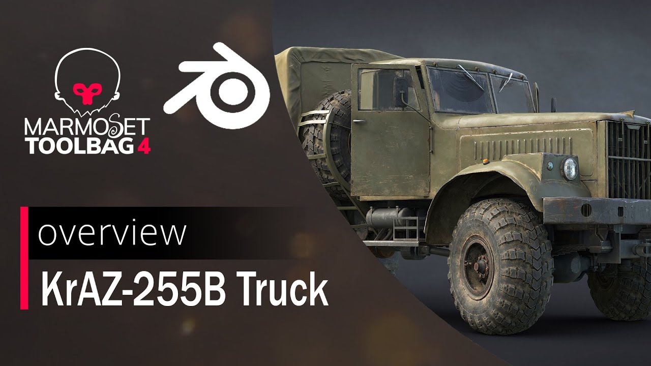 Kraz-255B Military Truck 3D Model Overview