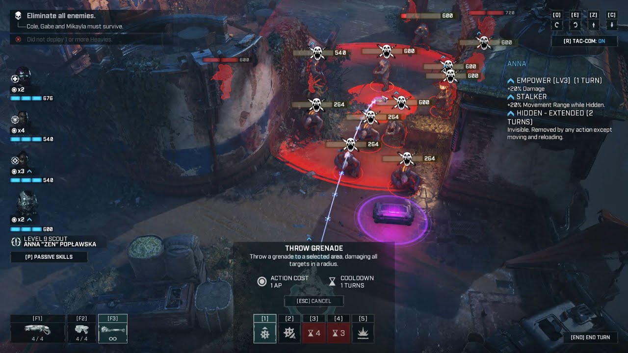 Gears Tactics - 15 kills in one turn with Scout